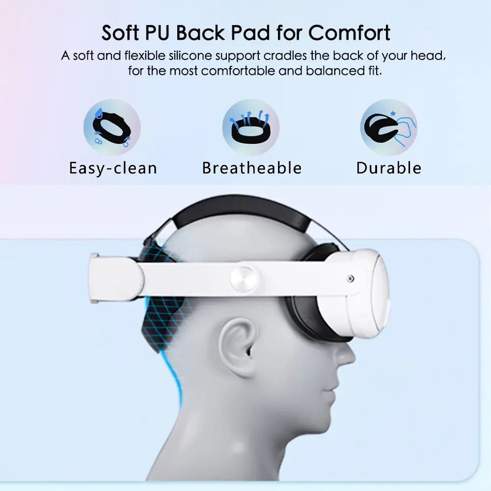 10000mAh Battery Head Strap For Meta Quest 3/3S Elite Strap Replacement 18W Fast Charging Adjustable Comfortable VR Accessories