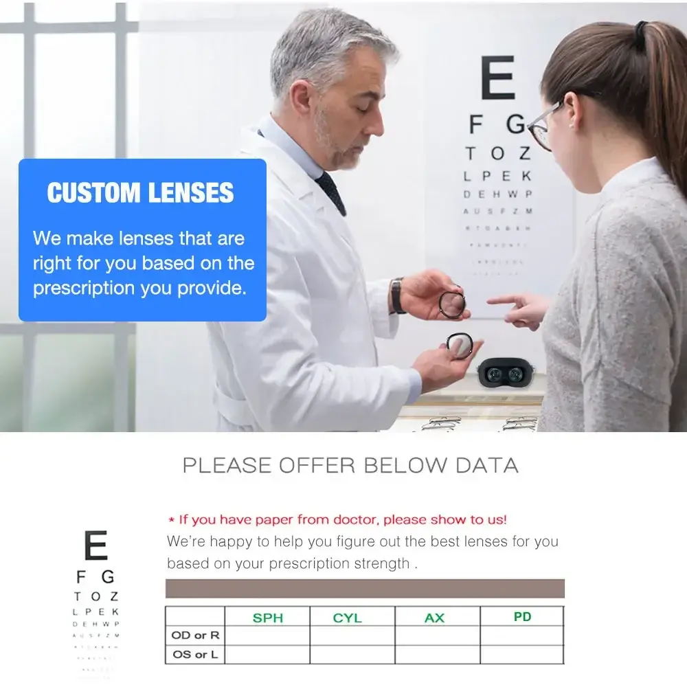 For Meta Quest 3S/Quest 2 Lens Myopia Anti Blue Light Magnetic Glasses Frame Quick Disassemble Inserts VR Prescription Lenses