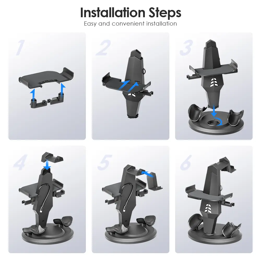 Charging Dock Compatible with Meta Oculus Quest 3/Quest 2 VR Headset Display Stand and Controller Holder VR Accessories