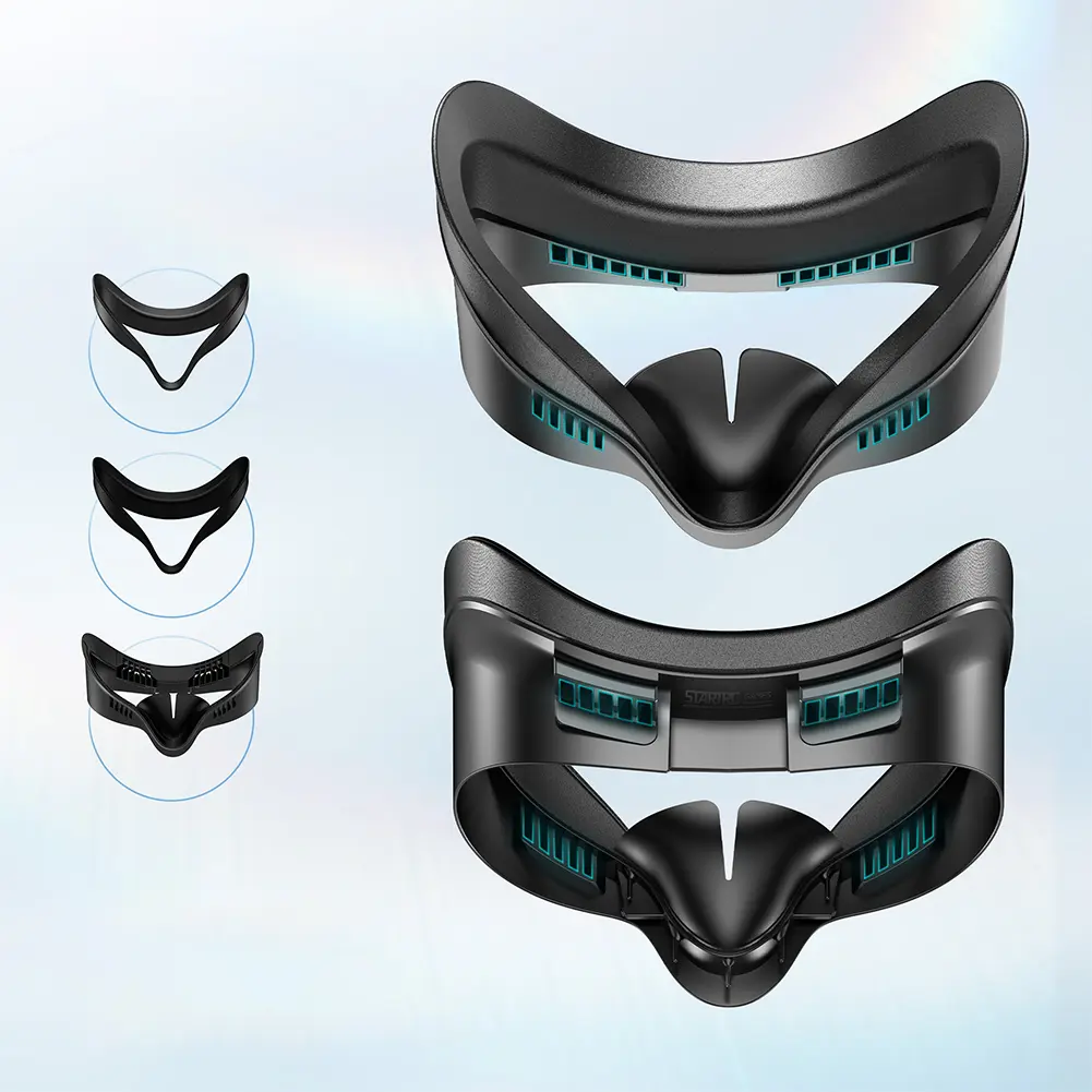 Face Cover Pad Facial Interface with Air Circulation Cooling Fan for Meta Quest 3S VR Comfort Accessories