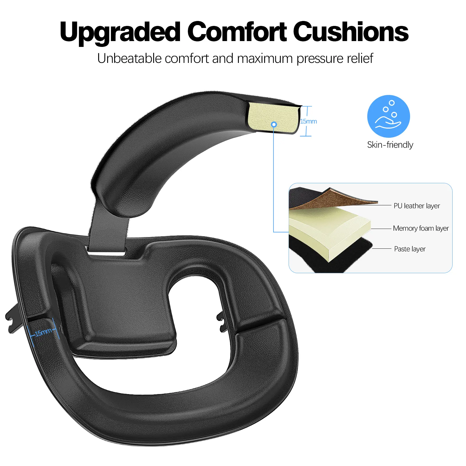 HUADAI design T4 Comfort Head Strap Compatible with Quest 2/Quest 3/Quest 3S Elite Strap VR Accessories