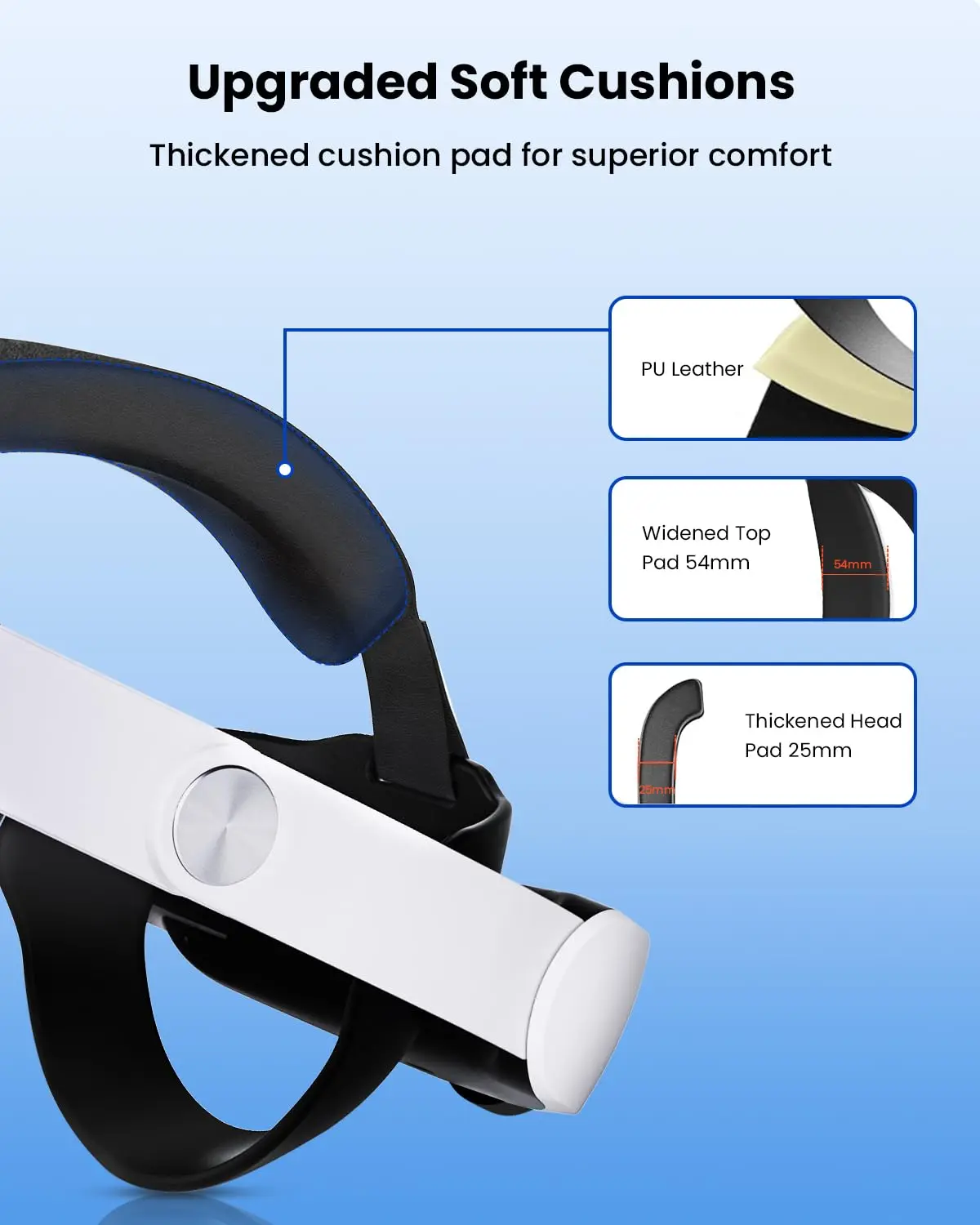 Head Strap for Meta Quest 3/3S 10000mAh Battery Pack for Oculus Quest 3S/3 VR Accessories with RGB Light Adjustable Head Strap