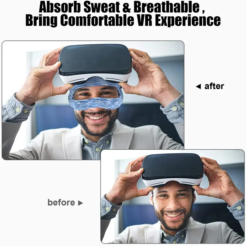 For Oculus Quest 2 Accessories VR Mask Cover Breathable Sweat Band Virtual Reality Headset for Meta Quest 3 Pico 4 Vision Pro