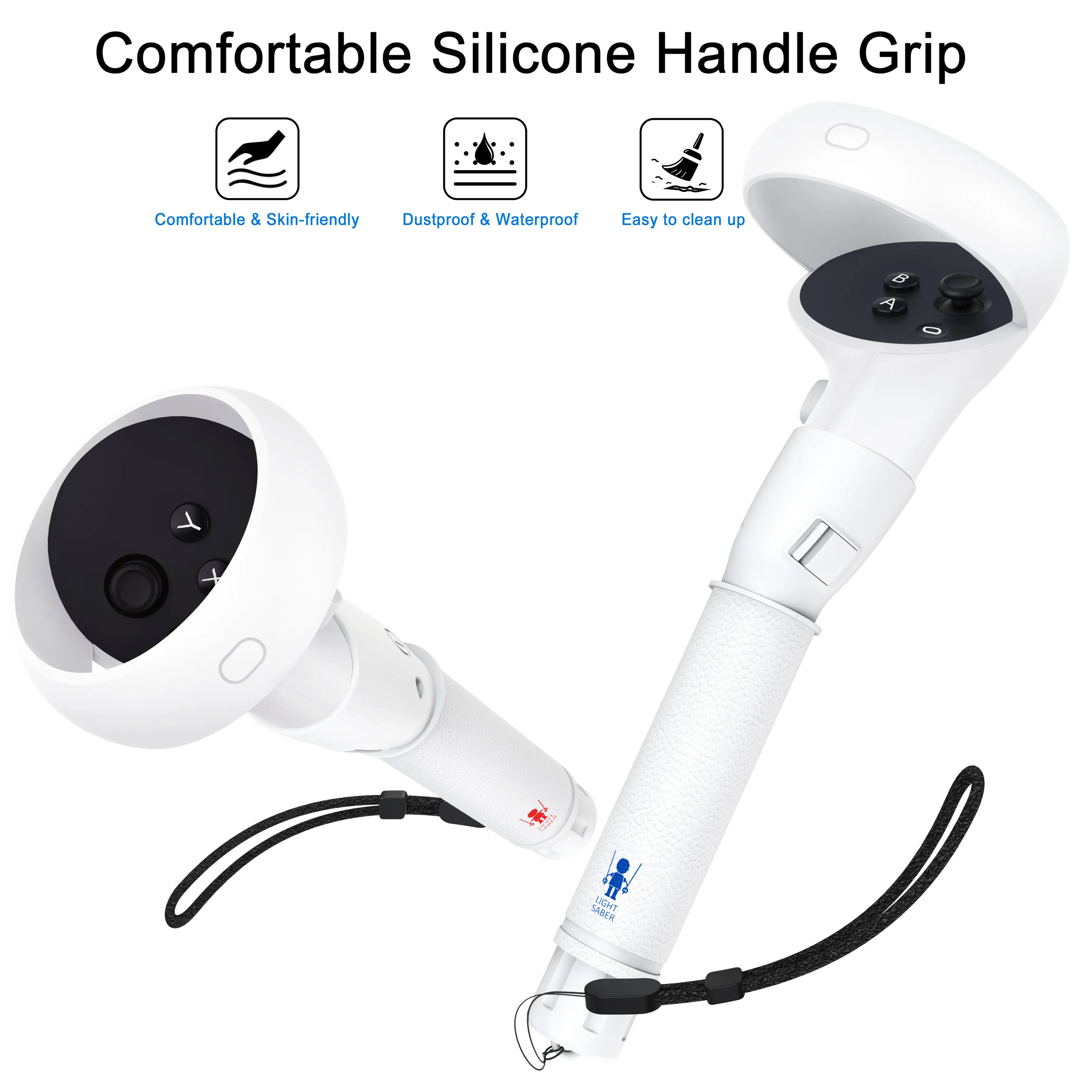 Controller Extensions for Meta Quest 3S/2 Accessories for Gorilla Tag Long Arms Sticks Beat Saber Handles Supernatural Golf Club