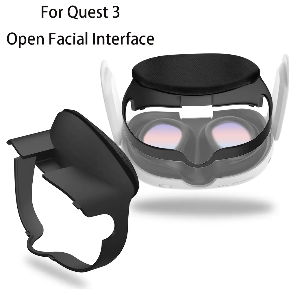 Open Facial Interface for Meta Quest 3 – Breathable Face Cover Bracket Enhanced Ventilation & Comfort for VR Gaming