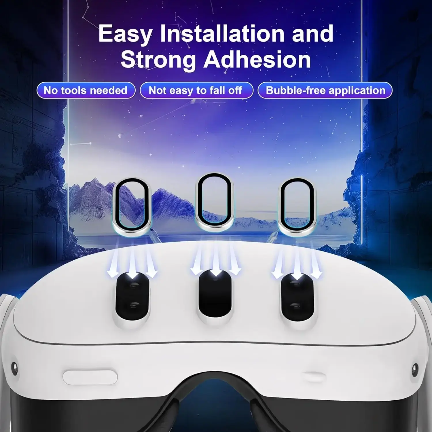 Camera Lens Protector for Meta Quest 3 Tempered Glass Lens Cover  Anti-scratch Len Protective Films for Meta Quest3 Accessories