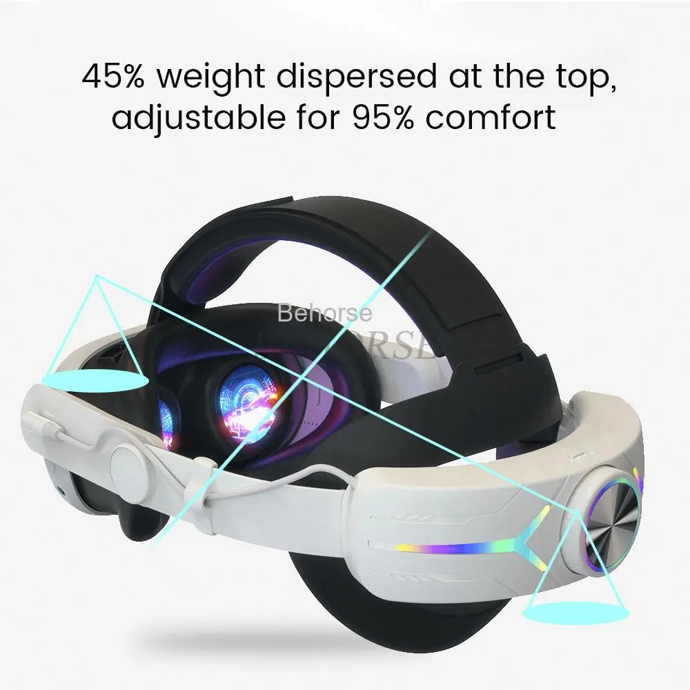For Quest 3S 12000mAh Battery Pack Charging VR HeadStrap Adjustable Replacement Headband for Meta Quest 3S/Quest3 VR Accessories