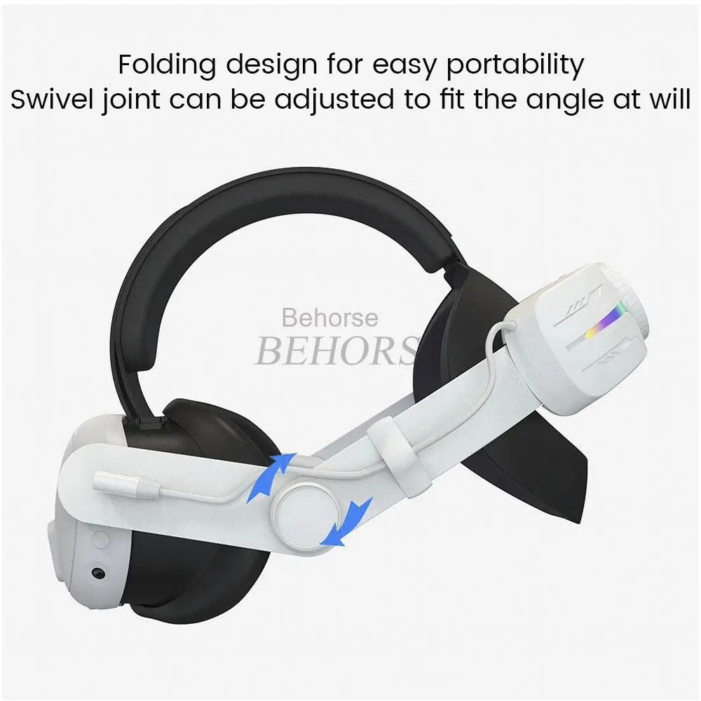 For Quest 3S 12000mAh Battery Pack Charging VR HeadStrap Adjustable Replacement Headband for Meta Quest 3S/Quest3 VR Accessories