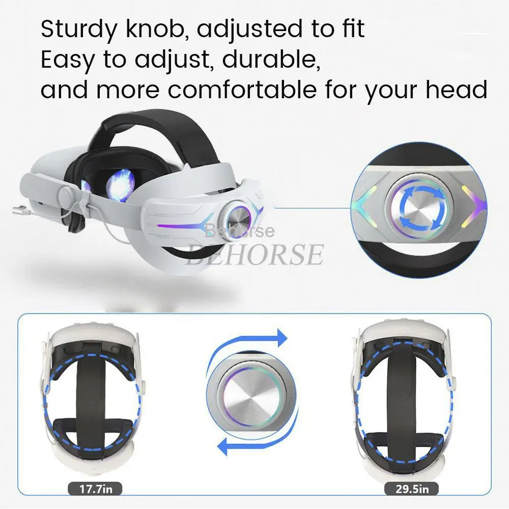 For Quest 3S 12000mAh Battery Pack Charging VR HeadStrap Adjustable Replacement Headband for Meta Quest 3S/Quest3 VR Accessories