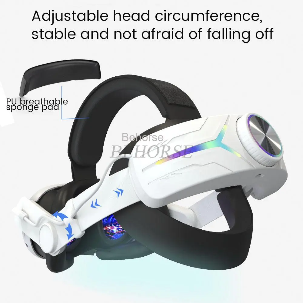 For Quest 3S 12000mAh Battery Pack Charging VR HeadStrap Adjustable Replacement Headband for Meta Quest 3S/Quest3 VR Accessories