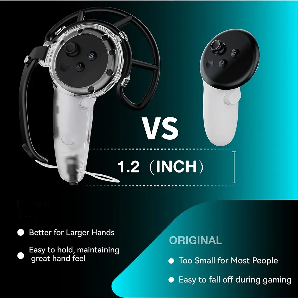 Handle Control For Quest 3/Quest 3S Accessories Strap Controller Grip with Battery Open Touch and Bumper Shelf for Meta Quest 3S