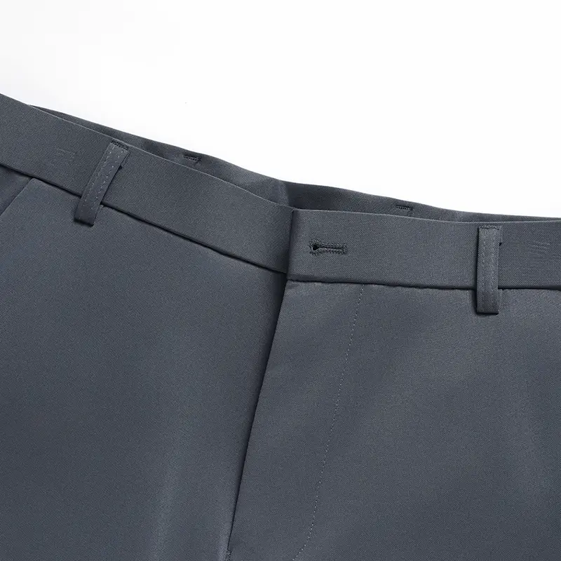 29-42 Men's Summer Pants Thin Straight Stretch Casual Pants with No Trace No Ironing Fabric Silky and Cool Feeling