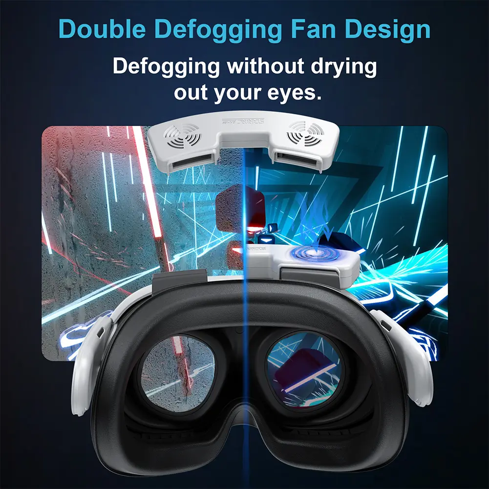 Cooling Fan with Facial Interface Face Cover Relieve Lens Fogging Facial Ventilation Fan 3 Speeds for Meta Quest 3 Accessories