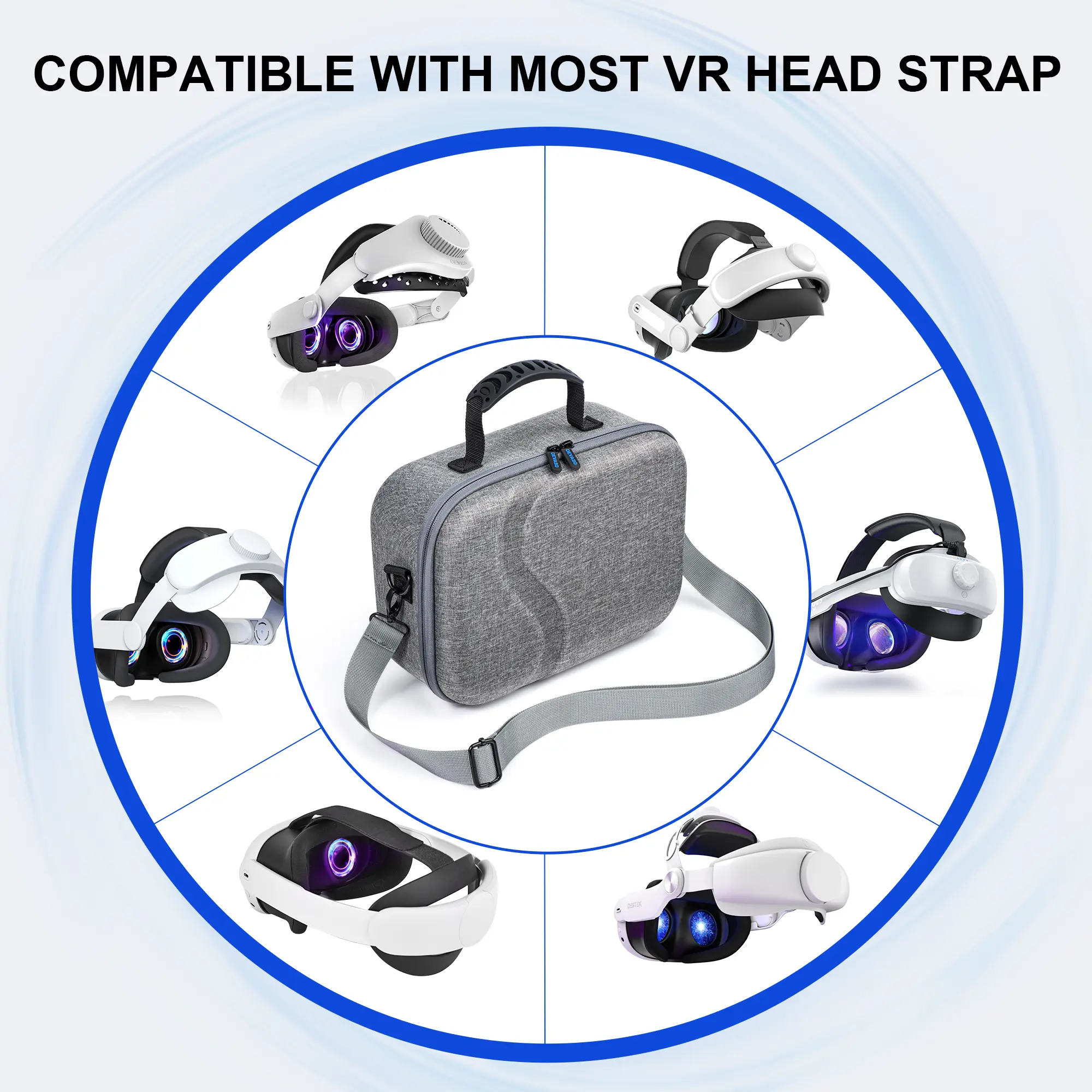 Carrying Case for Meta Quest 3, Travel Storage Case for Oculus Quest 3 with Elite Strap, Hard Case and Soft Lining for Travel