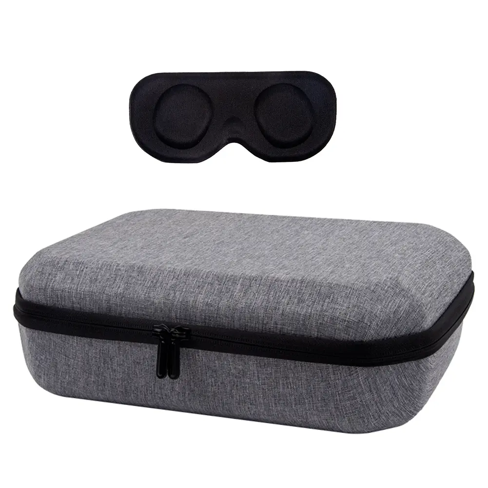 Hard Carry Case with Lens Cover Waterproof Travel Home Storage Bag Mesh Pocket for Meta Quest 3 VR Headset Game Controller