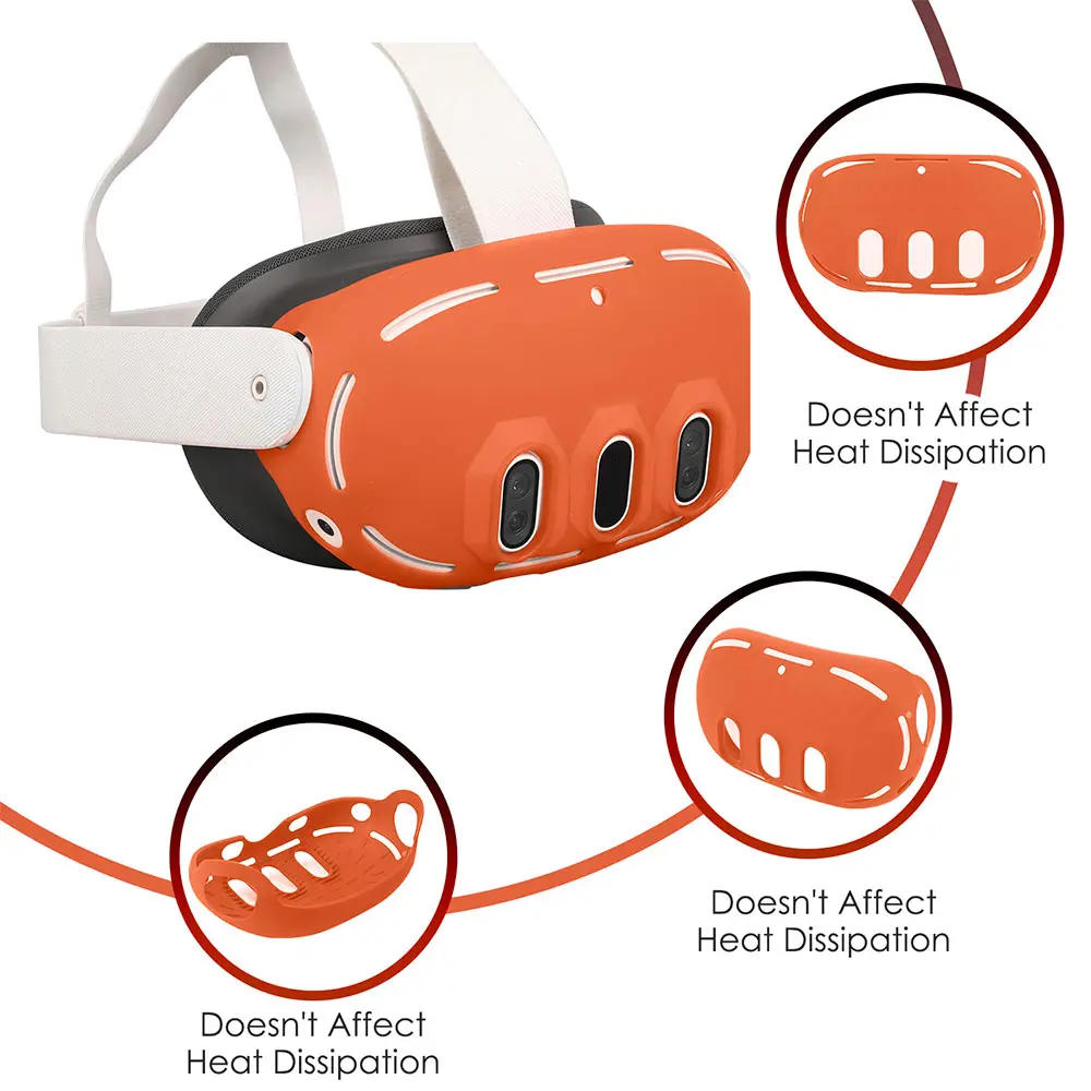 Silicone Protective Cover Set for Quest 3 VR Headset Controller Grip Shell Case Lens Cap Face Cover For Meta Quest 3 Accessories