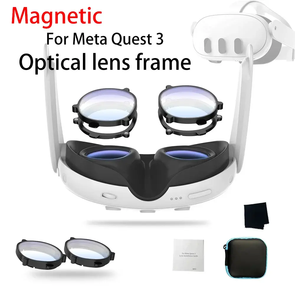 Magnetic lens For Quest 3 eyeglass frames anti-blue light optical lenses protection VR accessories for Oculus/Meta Quest 3