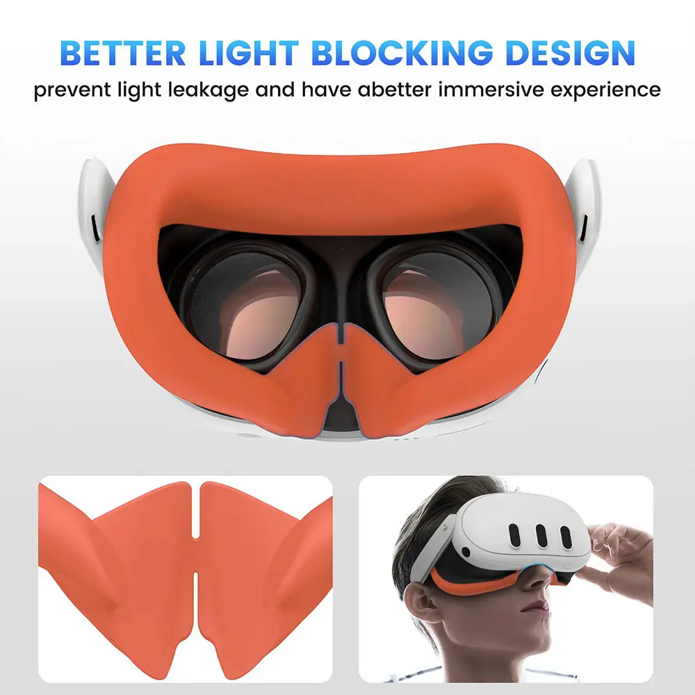 Silicone Protective Cover Set for Quest 3 VR Headset Controller Grip Shell Case Lens Cap Face Cover For Meta Quest 3 Accessories