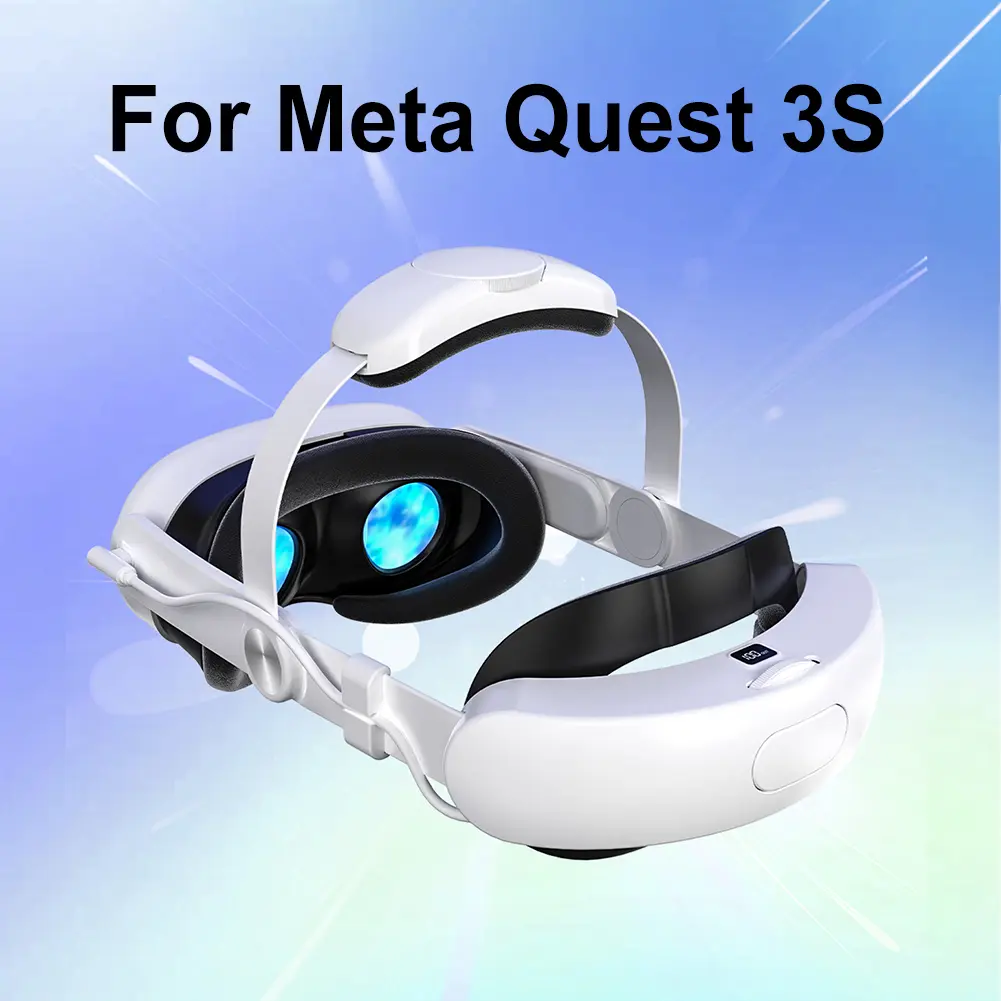 Head Strap with Battery Pack 8000mAh Adjustable Strap Battery Pack Head Strap Accessories Reduce Facial Stress for Meta Quest 3S