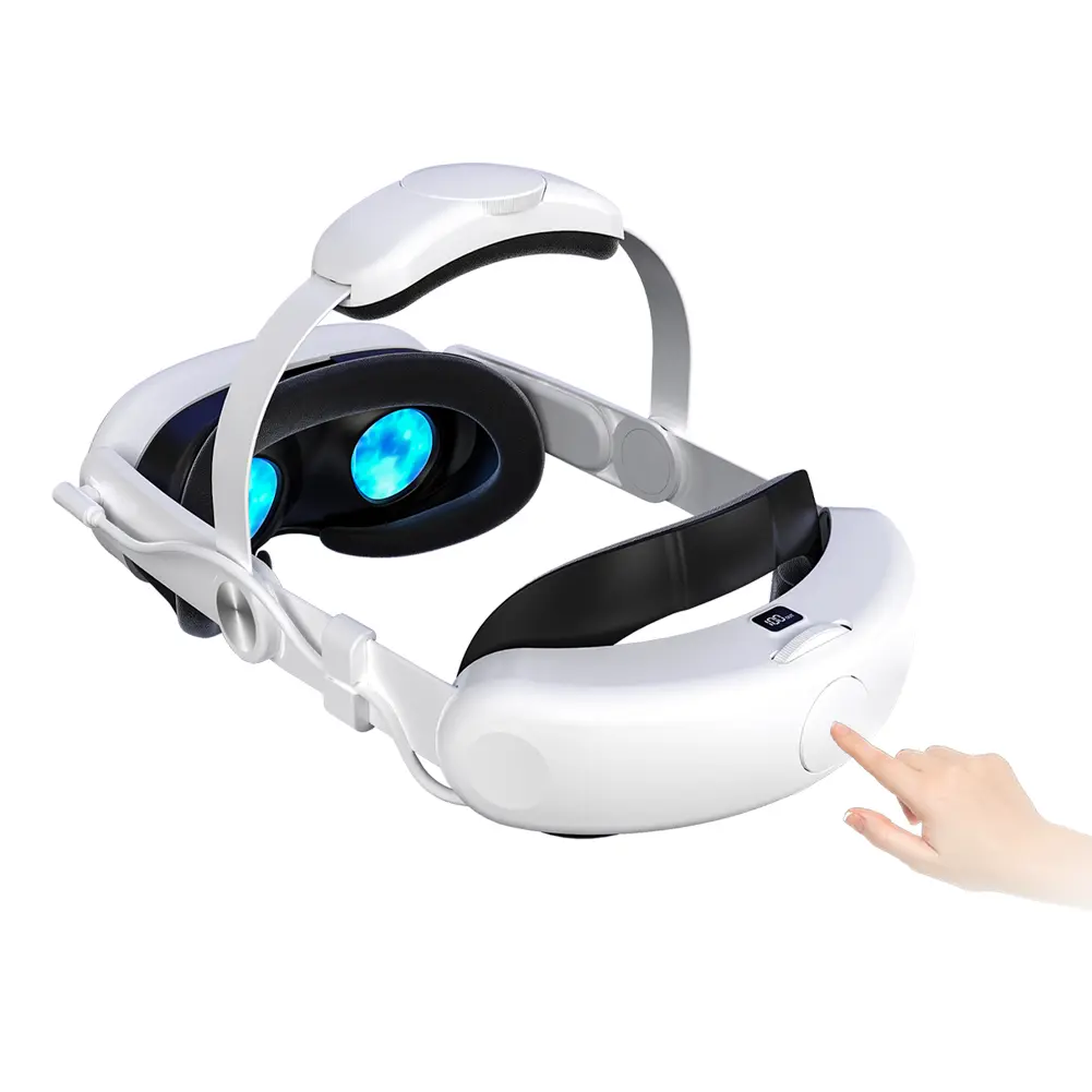 Head Strap with Battery Pack 8000mAh Adjustable Strap Battery Pack Head Strap Accessories Reduce Facial Stress for Meta Quest 3S