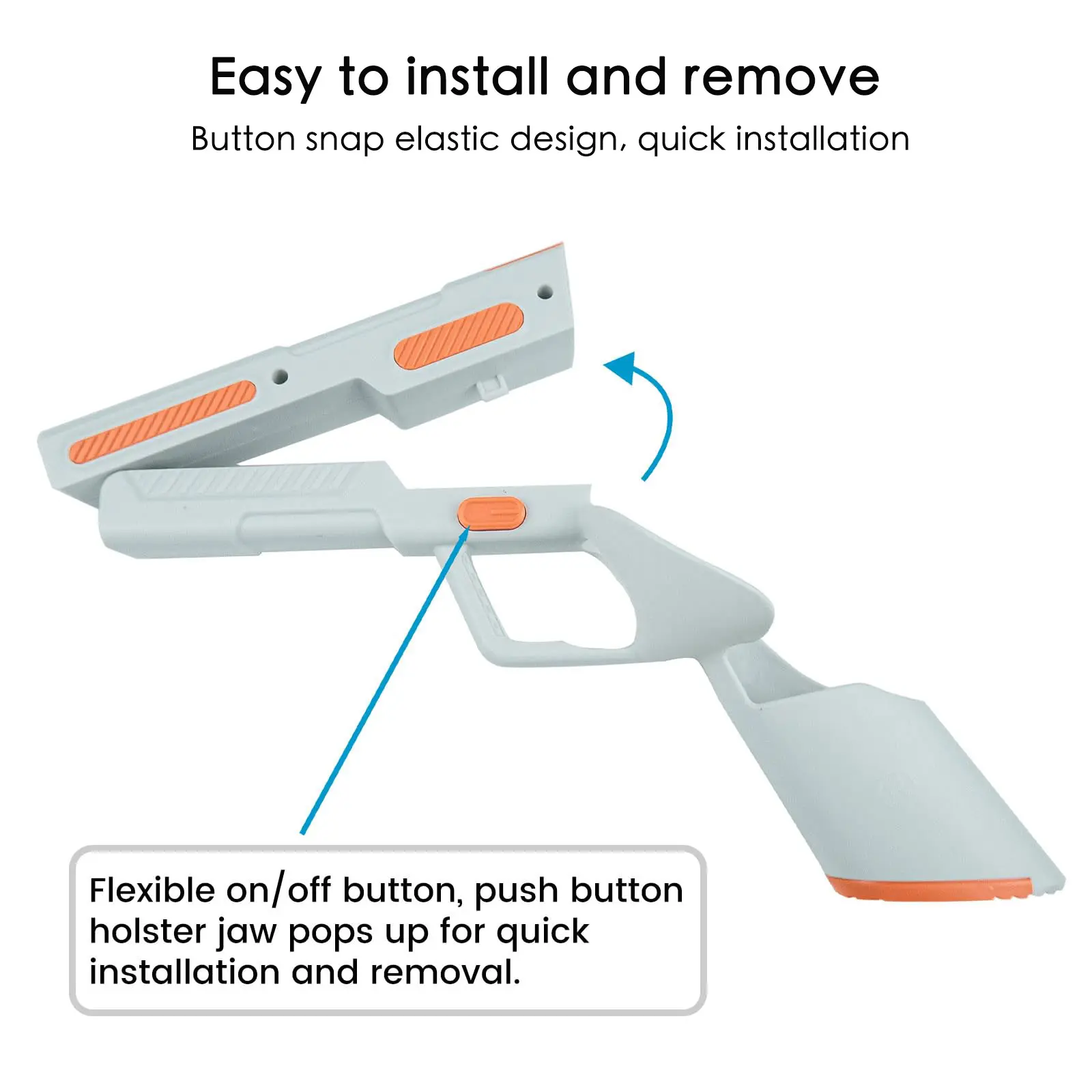 VR Gun Stock For Meta Quest 3/3S Enhanced Shooter Gaming Experience Controller Grips Extension Handle Retrofitting Accessories