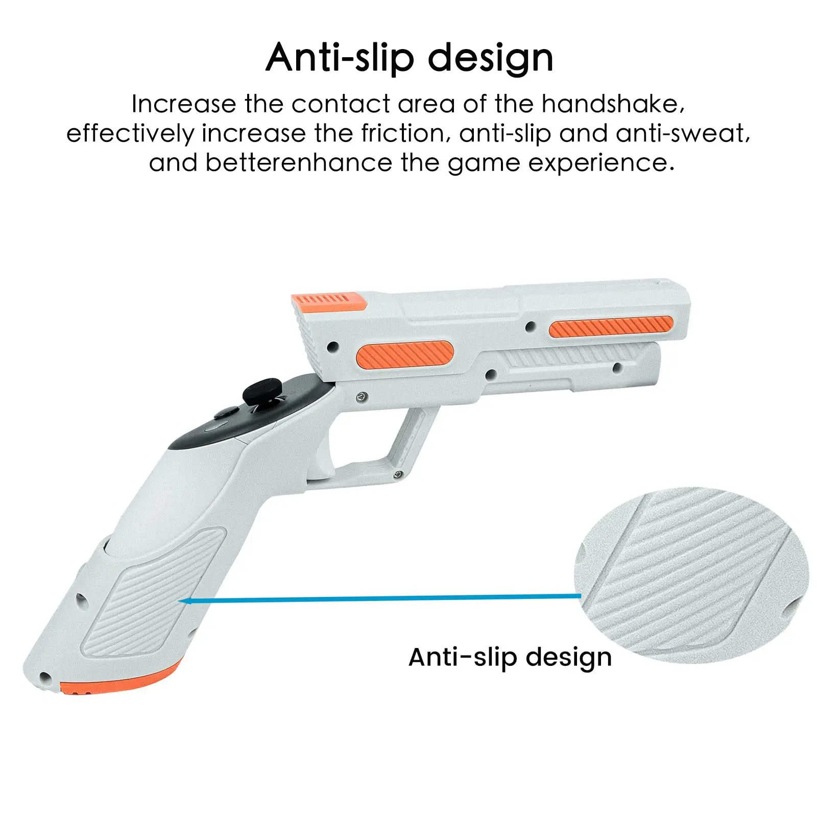 VR Gun Stock For Meta Quest 3/3S Enhanced Shooter Gaming Experience Controller Grips Extension Handle Retrofitting Accessories