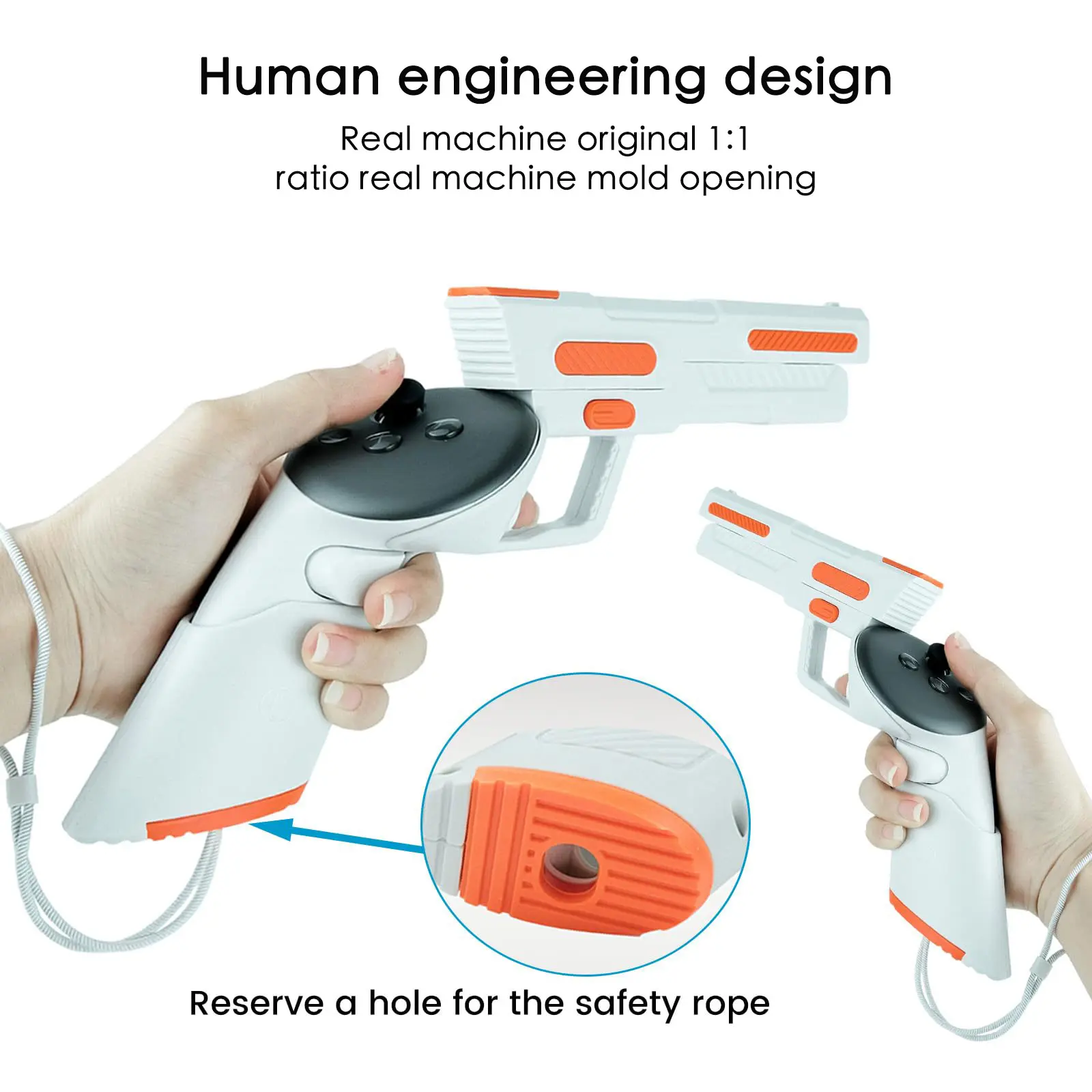 VR Gun Stock For Meta Quest 3/3S Enhanced Shooter Gaming Experience Controller Grips Extension Handle Retrofitting Accessories