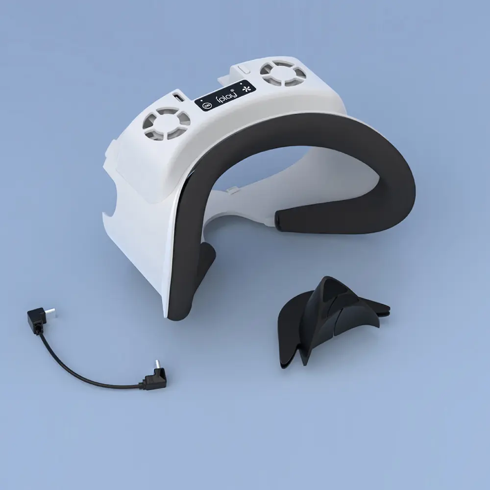 Cooling Fan Mask for Oculus Quest 3, Circulates Ventilation to Eliminate Glass Fogging, Anti-Leakage Silicone Nose Pad, RGB