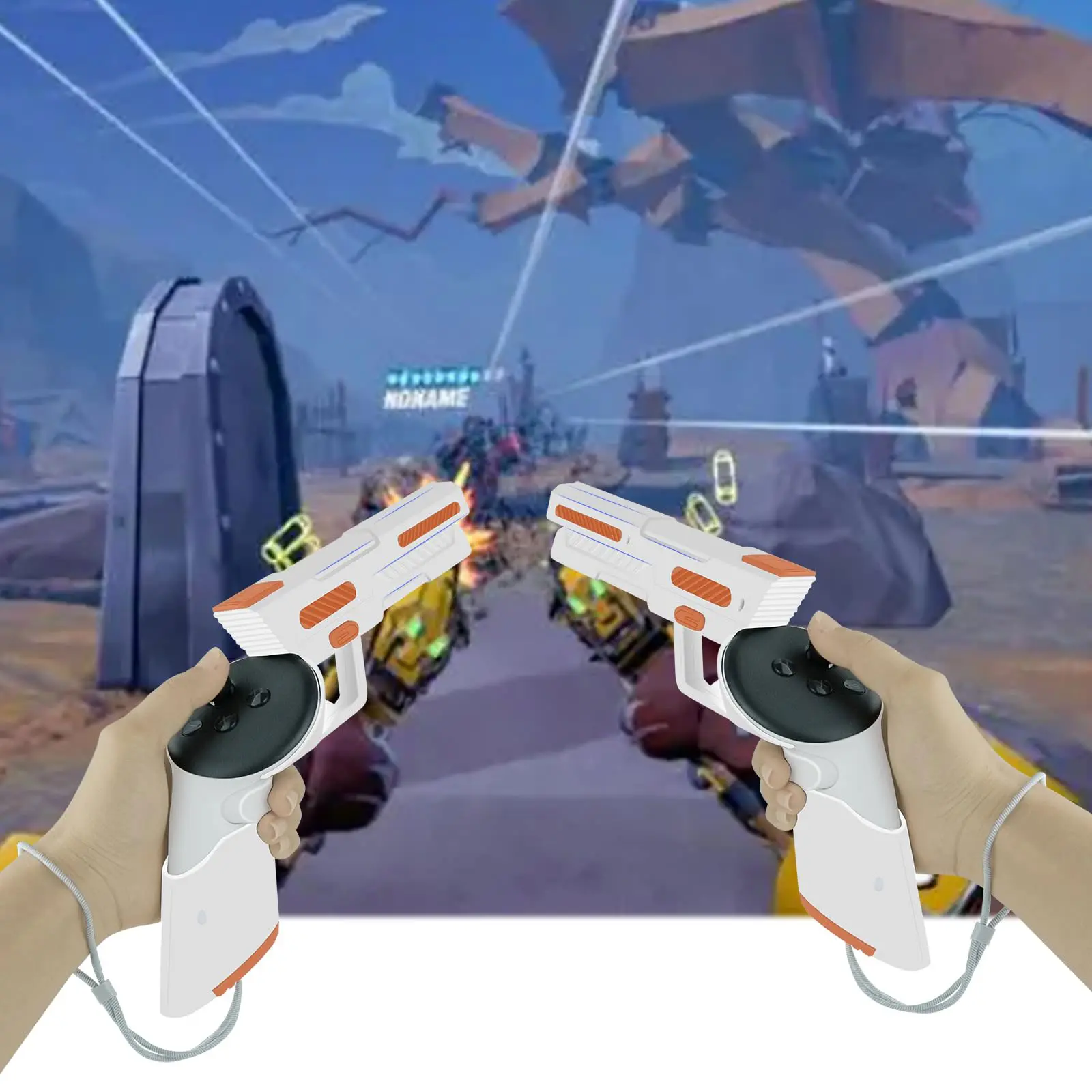 VR Gun Stock For Meta Quest 3/3S Enhanced Shooter Gaming Experience Controller Grips Extension Handle Retrofitting Accessories