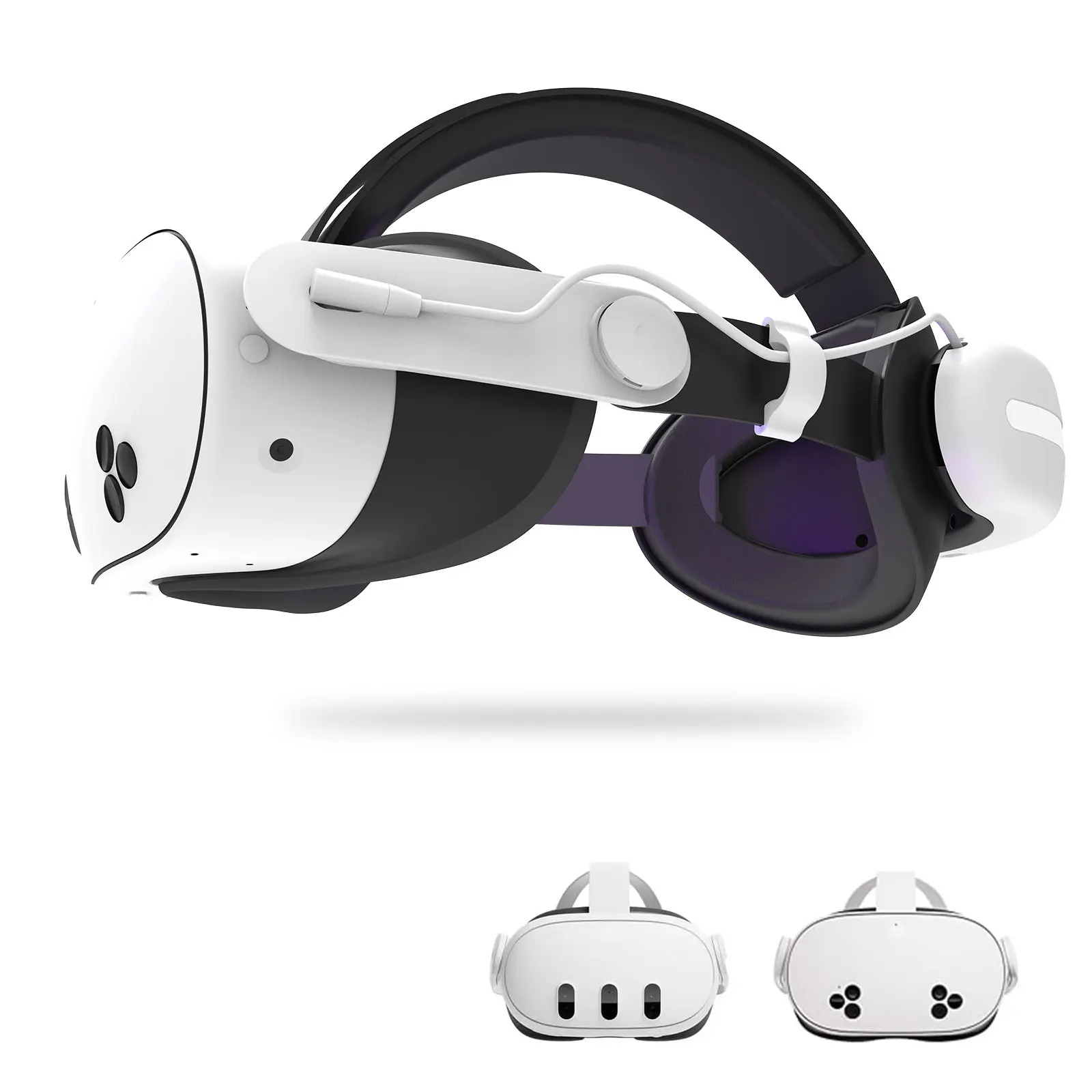 For Oculus/meta quest 3 and quest 3s 12000mAh Battery head strap, VR Accessory for Extended Playtime, Quick Charge, Adjustable