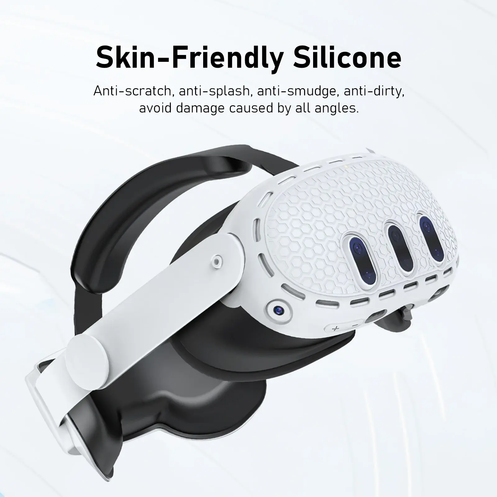 Silicone Protective Cover for Meta Quest 3 VR Headset Anti-scratch Protection Case Glasses Skin for Meta Quest 3 Accessories