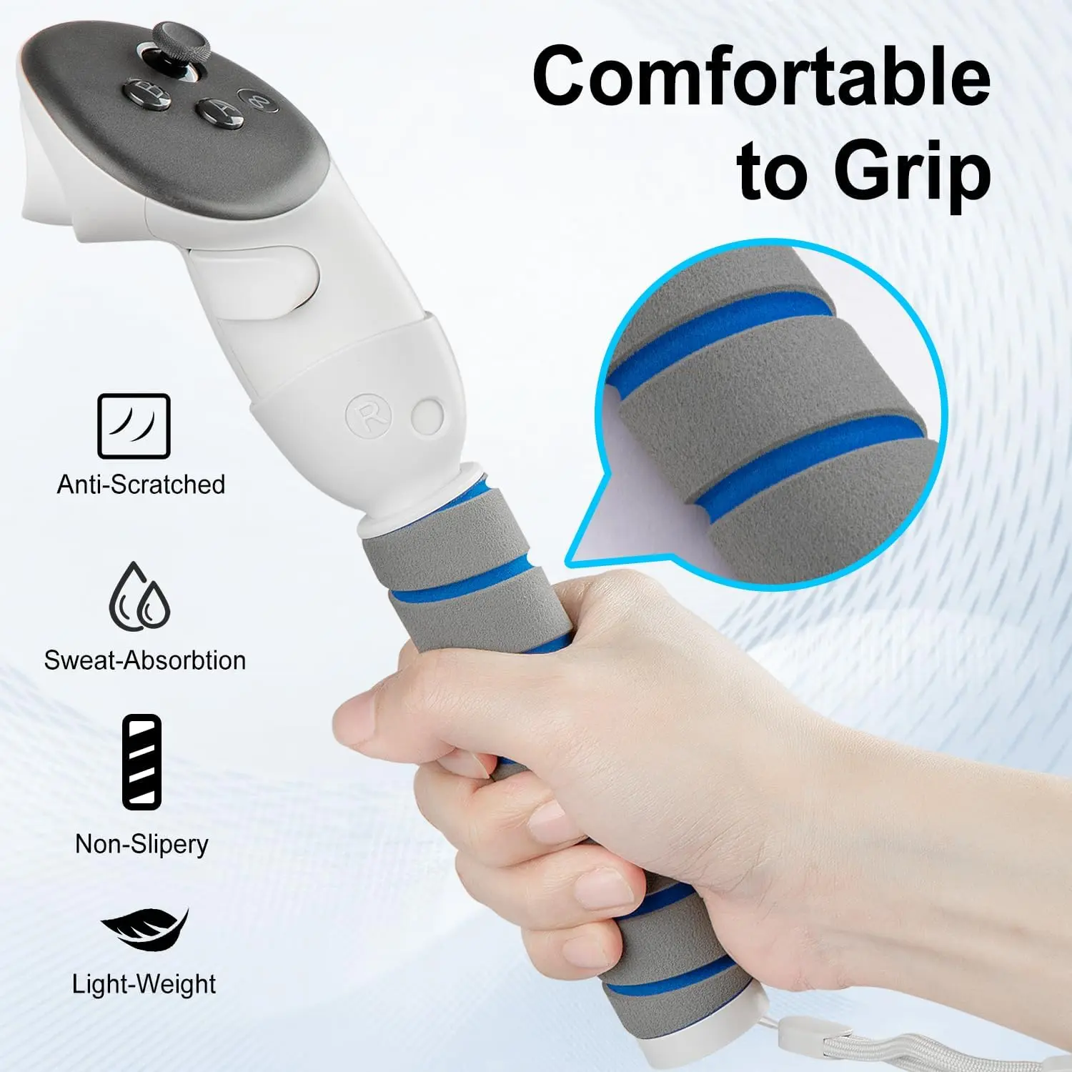 3 in 1 Long Arm Handle for Meta Quest 3 Attachments Enhance VR Game Experience Golf Club Attachment Handle Controller Extensions