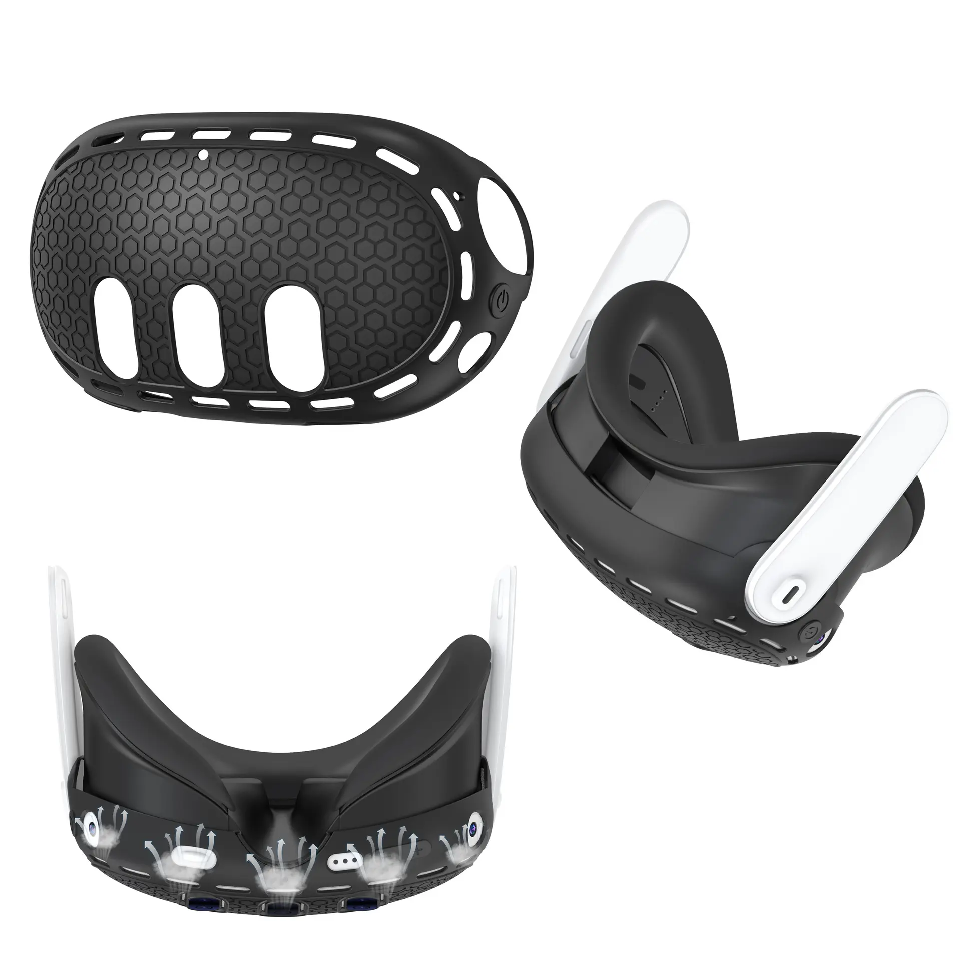 Silicone Protective Cover for Meta Quest 3 VR Headset Anti-scratch Protection Case Glasses Skin for Meta Quest 3 Accessories