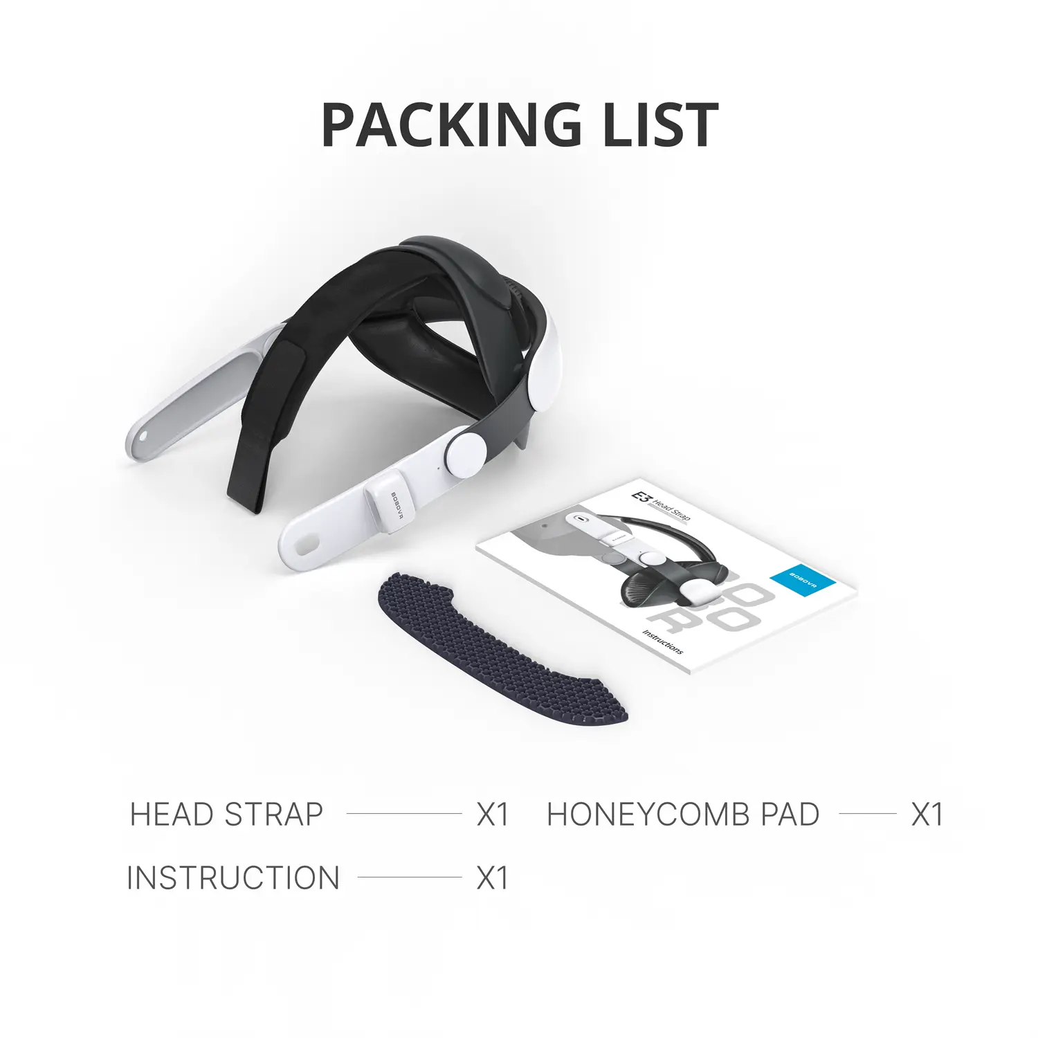 BOBOVR E3 Head Strap VR accessory Compatible with Meta Quest3/3S with Adjustable Counterweight Balancing Reduces Facial Pressure