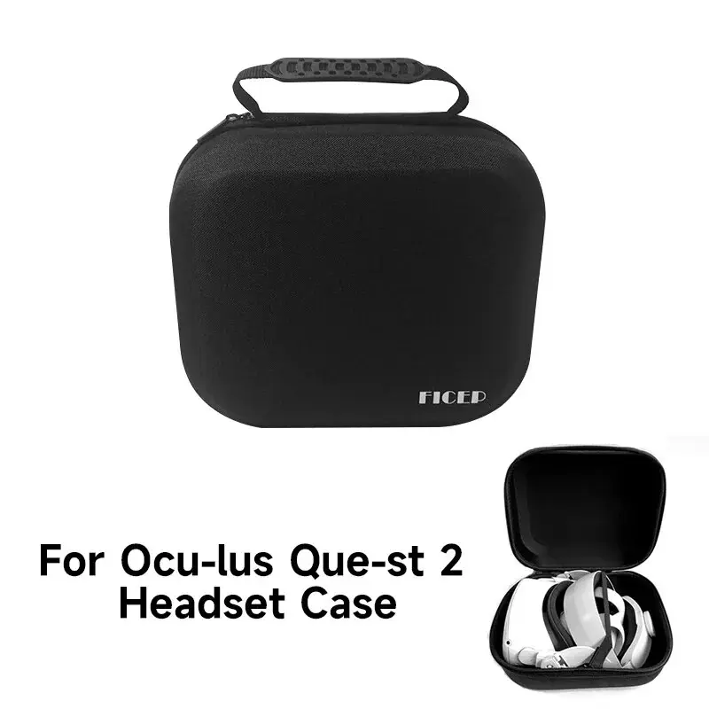 FICEP Bag For Oculus Quest 2 /Meta Quest 3/ Pico 4 Case Portable Boxes VR Headset Travel Carrying Case Hard EVA Storage Box Bag