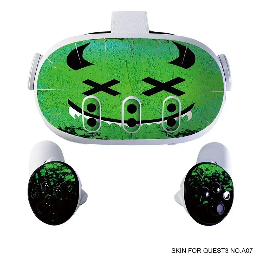 Vinyl Skin Sticker For Meta Quest 3 VR Headset Controller PVC Decals  Halloween Pattern Wrap Cover For Oculus Quest3 Accessories