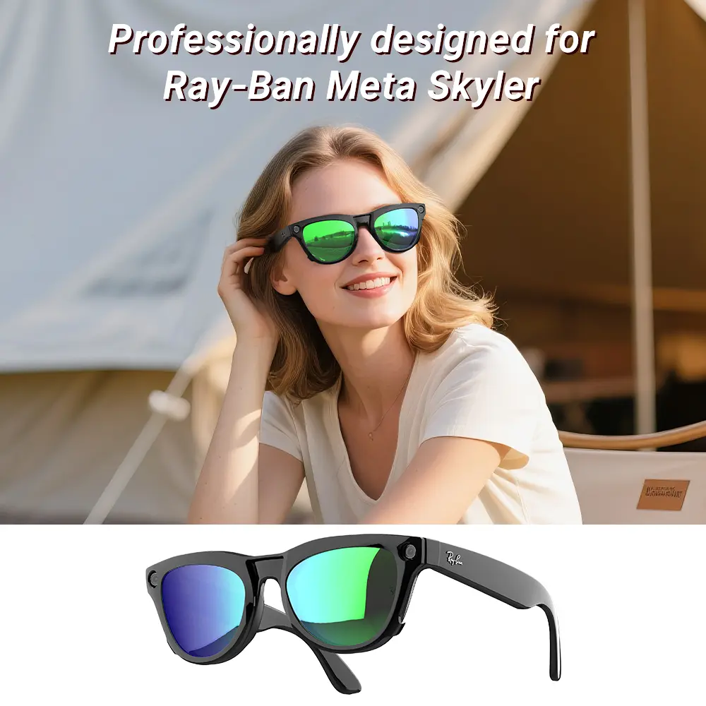 HiBLOKS For Ray-Ban Meta Skyler RW4010 Glasses Clip UV Protection Travel Drive Car Fishing Sunglasses lenses Glasses Accessories