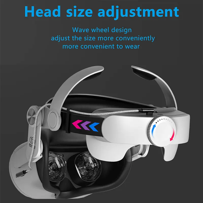 T2 Head Strap For Oculus Quest 2 VR Elite Halo Strap With battery Rechargeable Adjustable Comfort Elite Strap For Meta Quest 2