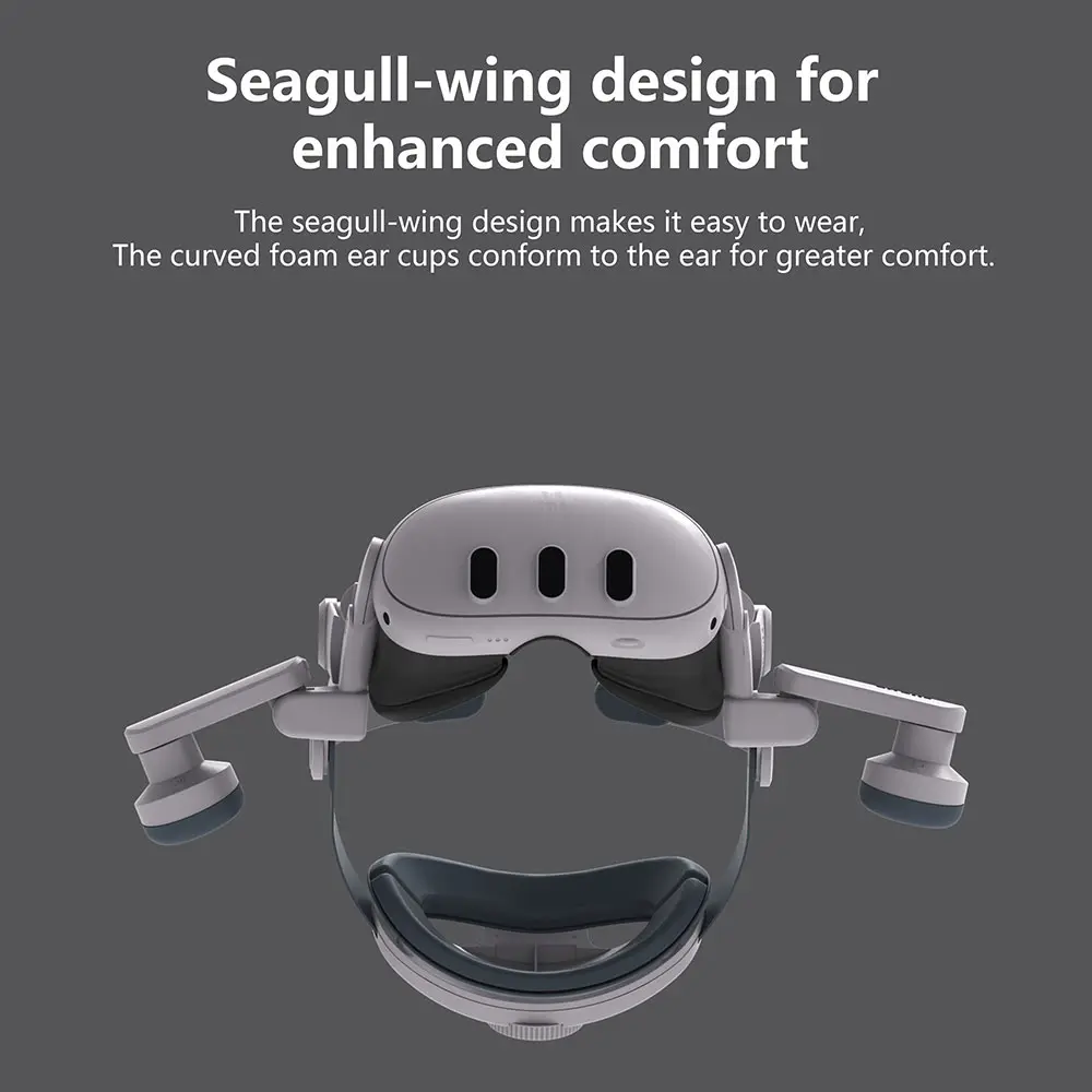 Head Strap headphones For Meta Quest 3/Quest 3S VR Headset Enhanced Sound Adjustable Comfort Ear Muffs Elite Strap Accessories
