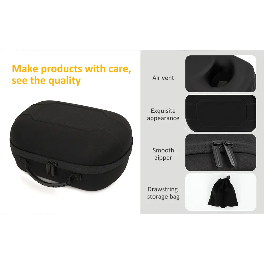 Hard Carrying Case for Meta Quest 3/3S/Oculus Quest 2 VR Glasses Storage Bag Travel Case for BOBOVR/Kiwi Design VR Accessories