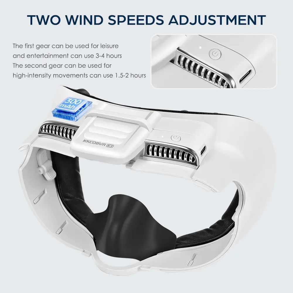 KKCOBVR K3 Mirror Mist Removal Fan Compatible For Quest 3, Maintaining Facial Ventilation