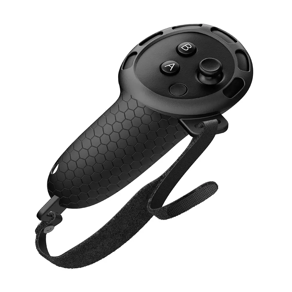 Silicone Controller Grips with Adjustable Hand Strap Non-Slip Handle Cover Grips Cover for Meta Quest 3S/Quest 3 VR Accessories