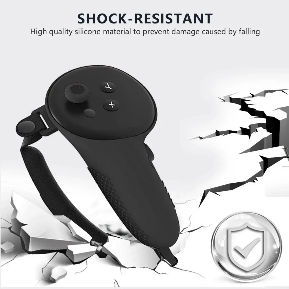 7PCS Silicone Protective Cover for Meta Quest 3 Accessories Anti-Scratch VR TPU Protective Cover VR Headset Sleeve Shell Case