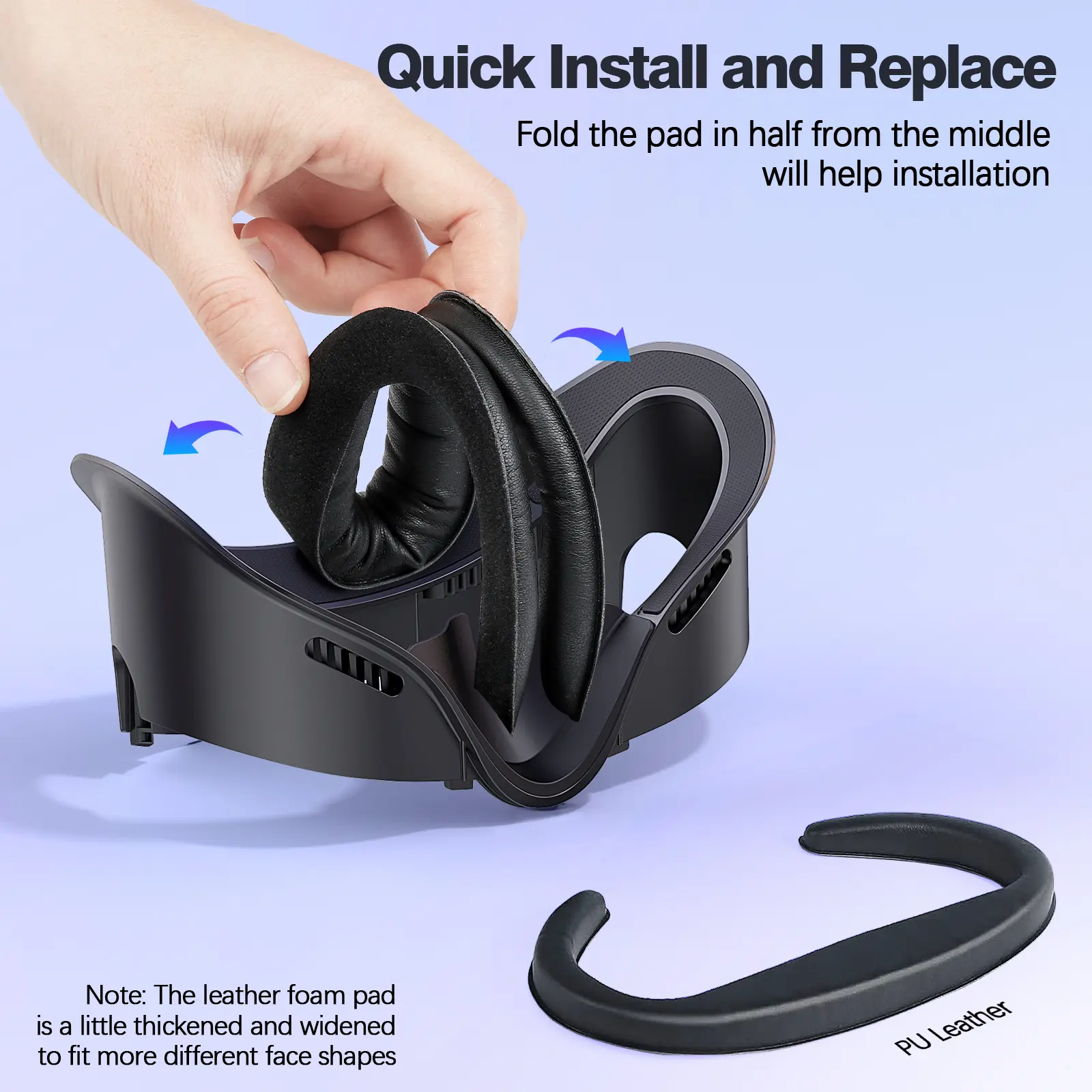 HUADAI design Facial Interface, Face Pads Compatible with Oculus Meta Quest 3 Accessories, NOT Compatible with Meta Quest 3S