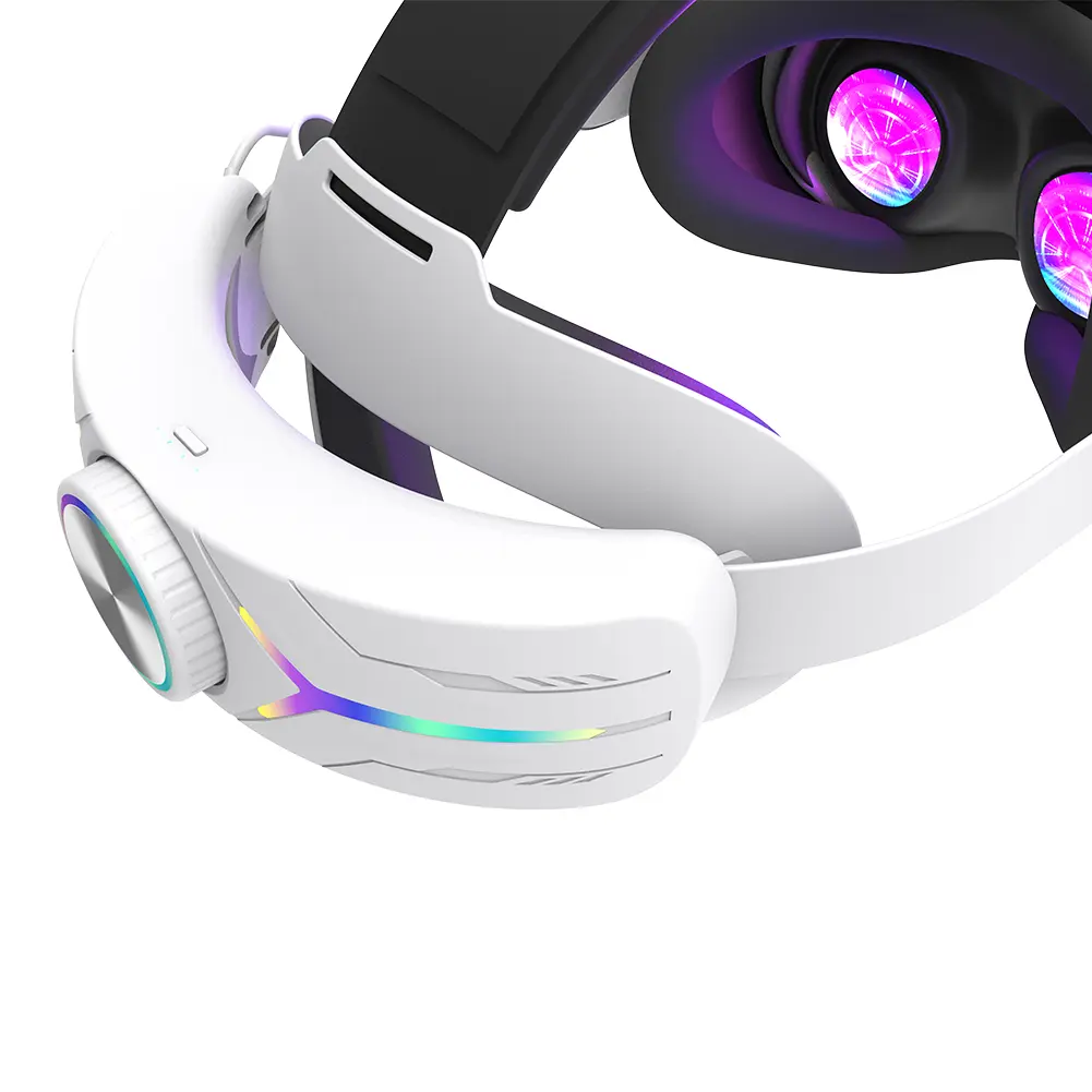 Adjustable RGB Head Strap 12000mAh Battery Enhanced Support and Balance Head Strap Battery Head Strap Headband for Meta Quest 3S