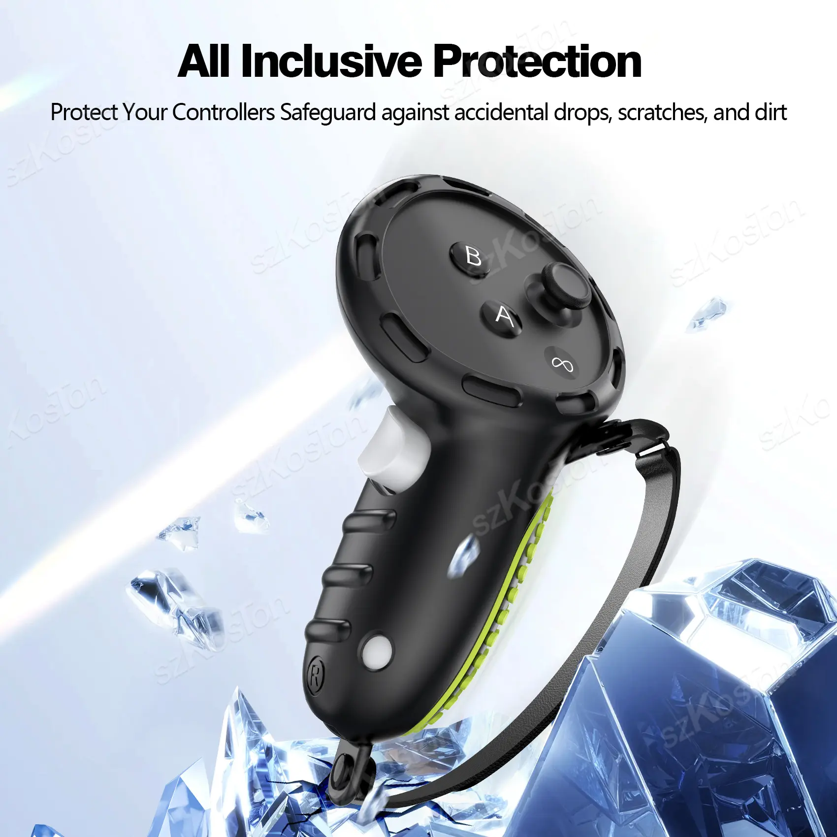 Touch Controller Grip Anti-Throw Strap For Meta Quest 3S Silicone Protective Cover Adjustable Strap For Meta Quest3 Accessories
