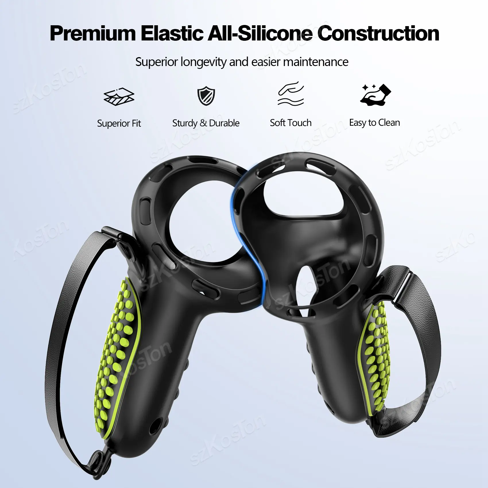 Touch Controller Grip Anti-Throw Strap For Meta Quest 3S Silicone Protective Cover Adjustable Strap For Meta Quest3 Accessories