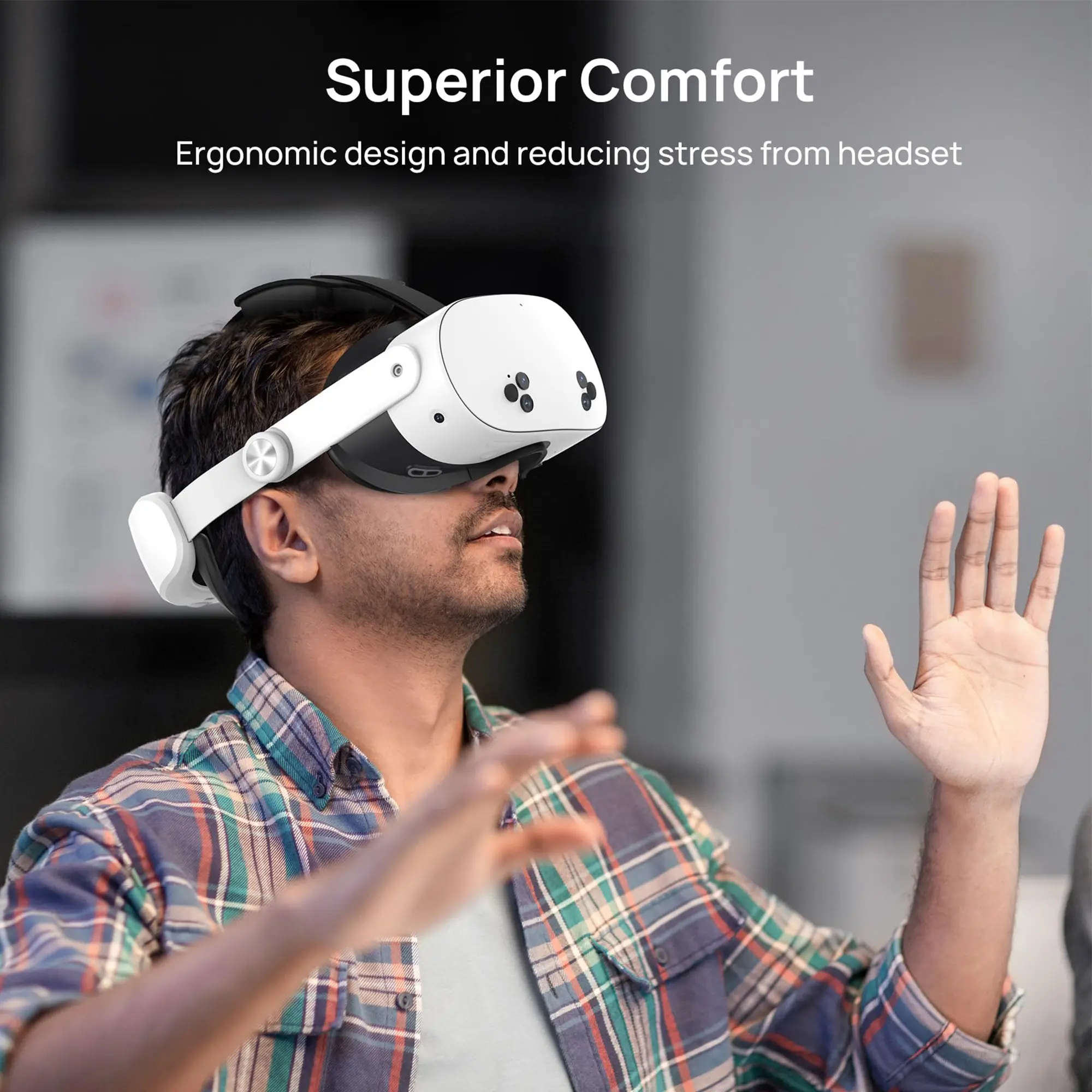 TRANSNOVO Head Strap Compatible with Meta Quest 3S/3 10000mAh Battery One-Button VR Accessory Digital Display Enhanced Comfort