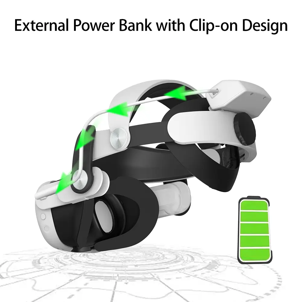 Halo Battery Head Strap for Meta Quest 3/3S – 6000mAh Rechargeable Power Comfort Support Extended VR Playtime
