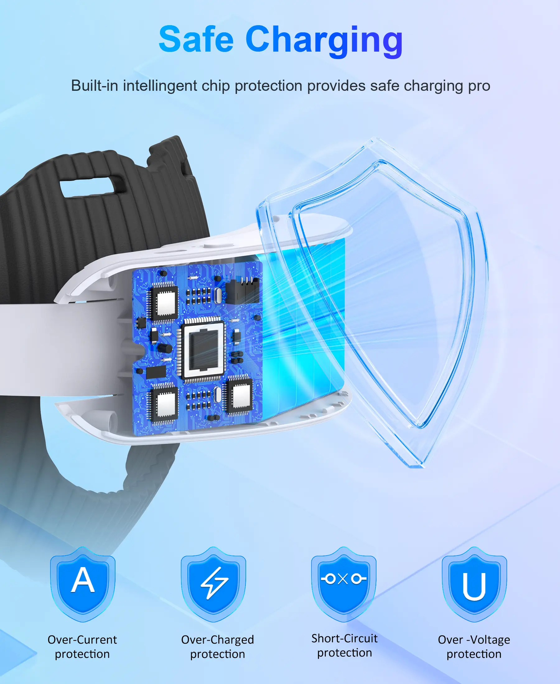BEBONCOOL MV1001 For Meta Quest 3S/Quest 3/Quest 2 Head Strap Battery Pack Battery Head Strap Compatible for Oculus Head Strap